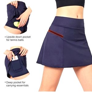 POSHDIVA Skort ☆ Navy Tennis Skirt Women's size L ☆ Athletic Outdoor Skort 😎